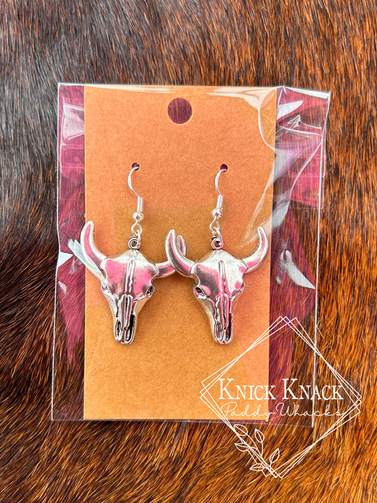 Bull Skull Earrings